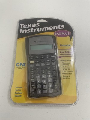 Texas Instruments BA II Plus CFA Approved Financial Calculator NEW SEALED
