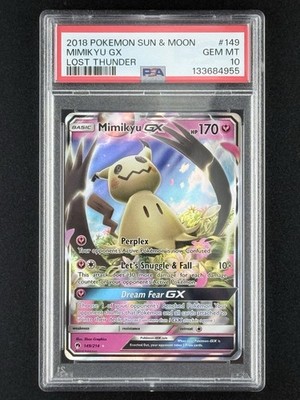 Mimikyu GX 149/214 Sm-Lost Thunder Holo PSA 10 Low Pop! | eBay
