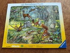 RAVENSBURGER PUZZLE 1990 Forest Woodland Animals GERMANY 30 PCS CLEAN France