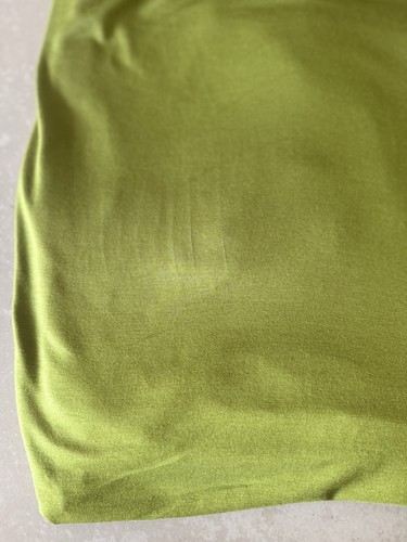 Jersey Knit Cotton Fabric Olive Green Remnant 3 Yards 70” Wide Fashion Sewing - Picture 3 of 3