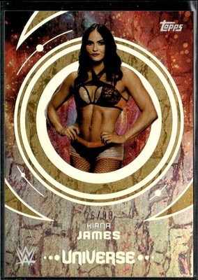 2025 Topps WWE Universe #16 KIANA JAMES Gold Stone /99