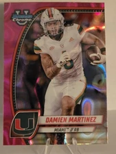 2024 Bowman University Chrome - Damien Martinez #49 Pink Lava Refractor (RC)