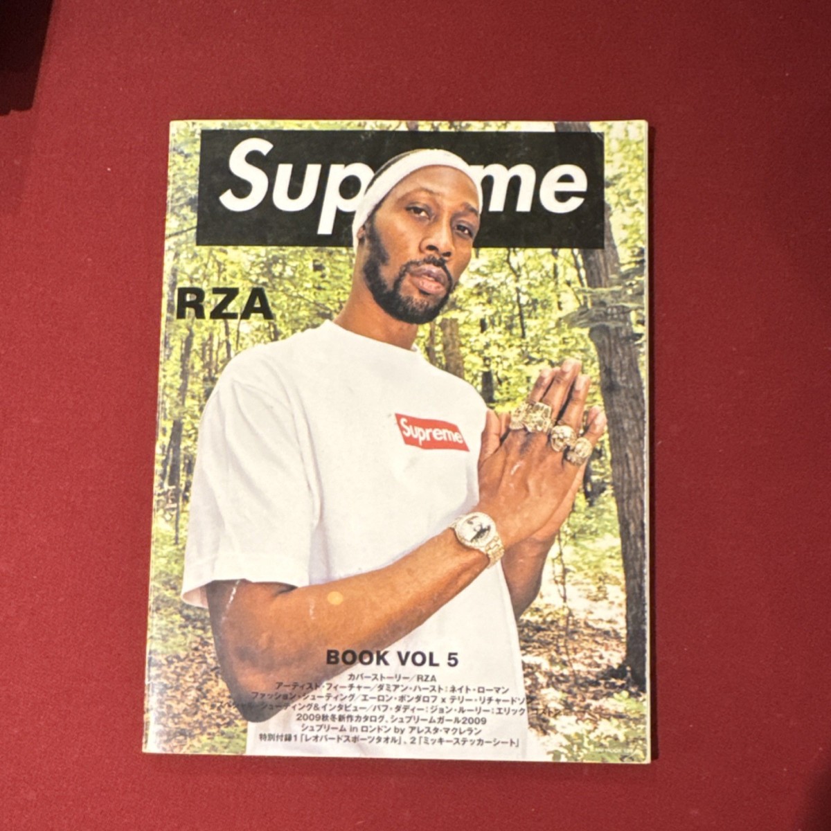 Supreme Book Vol. 5 RZA Box Logo Stickers Mickey Mouse Design