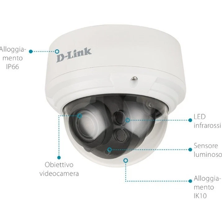 D-Link DCS-4618EK Camera - Vigilance 8 Megapixel H.265 Vandal-proof Outdoor PoE - Image 4 of 4