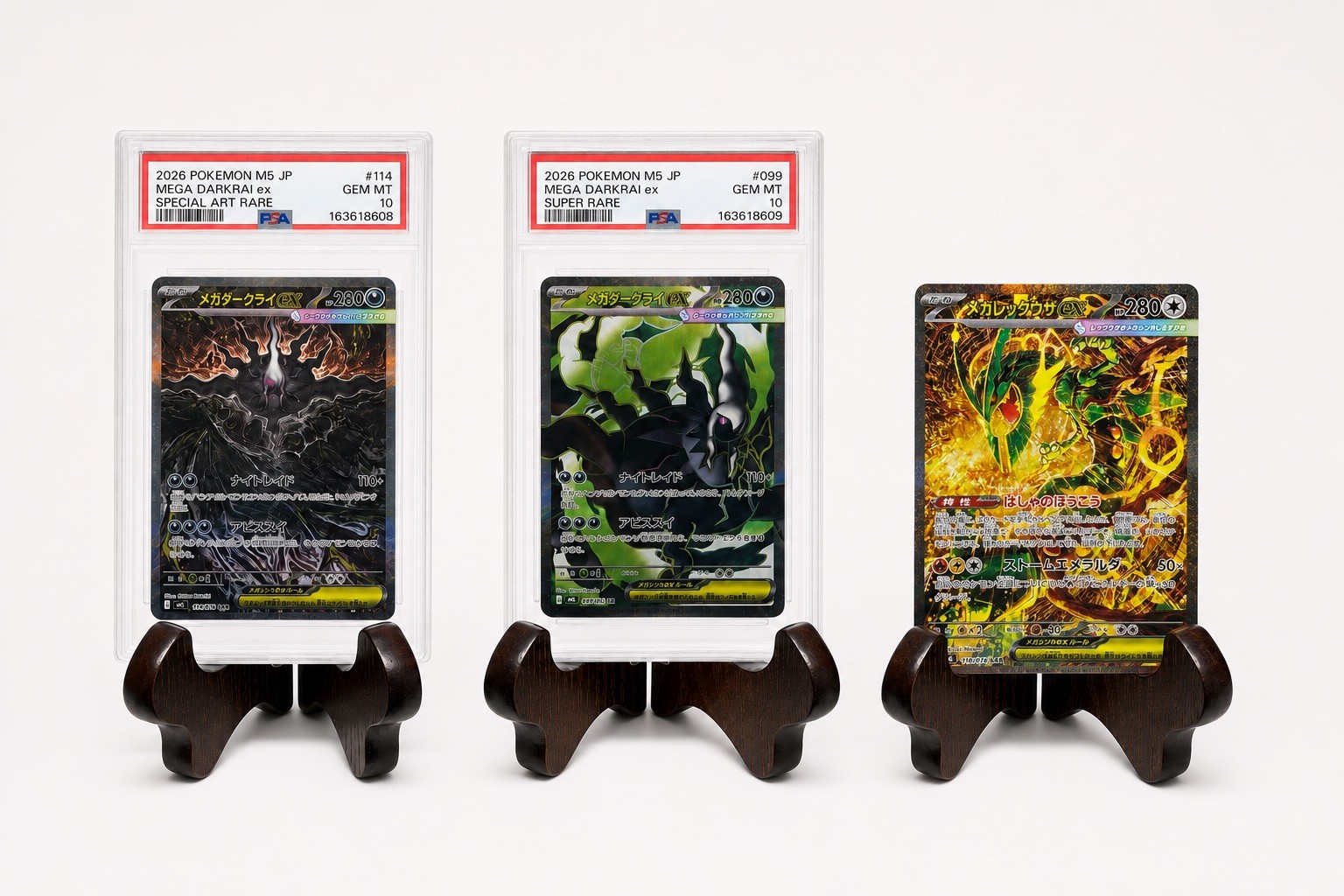 MEGA RAYQUAZA ex #110 + SEQUENTIAL PSA 10 Mega Darkrai ex #114 SAR & #099 SR JP