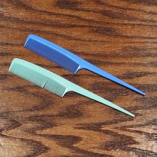 2 Vintage Unbreakable Teasing Comb Lot Rat Tail Blue Teal Hair Lift Tease Pick