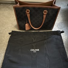CELINE Mini Horizontal Cabas monogram canvas/...