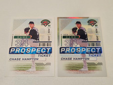 2024 Panini Prospect Edition #34 Chase Hampton Lot (2) Base & Silver Ticket Holo