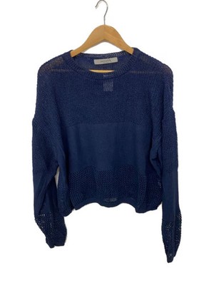 Basis broek Knit Sweater (Lightweight) Size 2 Cotton NVY Solid Color 25114n