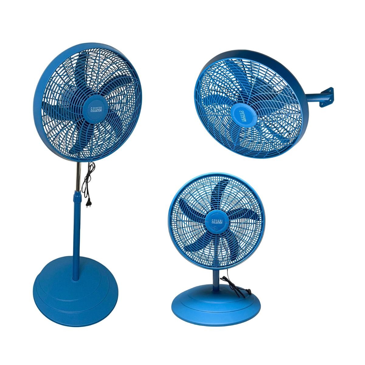 Ventilatore 3 in 1 Blu 130xØ50cm 75W Tavolo/Muro/Piantana - Coveri