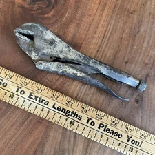 Petersen Dewitt Vise Grip Locking Pliers Straight Jaw 9” USA Welding Metal Clamp