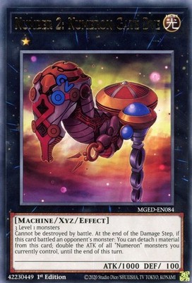 YUGIOH: 3x Number 2: Numeron Gate Dve Rare MGED NM