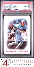 1986 TOPPS #426 CHARLIE MOORE BREWERS LEADERS PSA 10