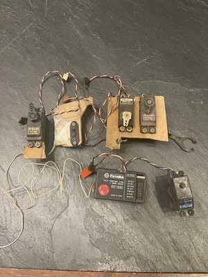 R/C Futaba- FP-R6L , R/C 6 CH RECEIVER, SWITCH, & 4 SERVOS (SEE PICS)