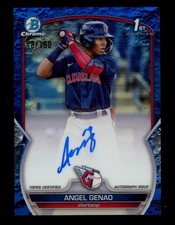 Angel Genao Bowman Chrome 2023 Blue Refractor /150 Auto