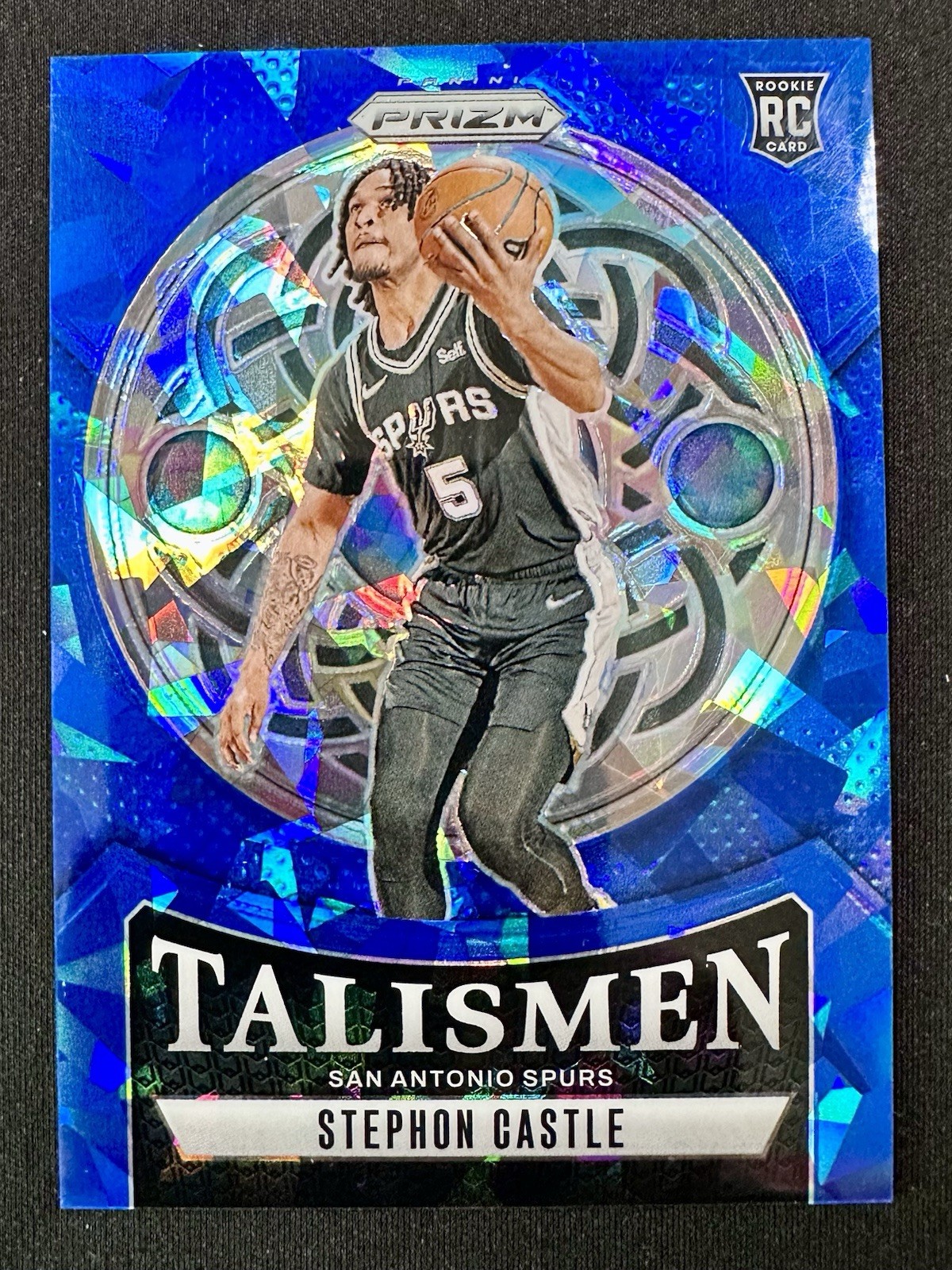 2024-25 Panini Prizm - Talismen Stephon Castle RC #14 Blue Ice Prizm /125