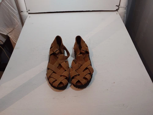 NIKE sandali donna teva cross up in morbida pelle nabuk con cinturino