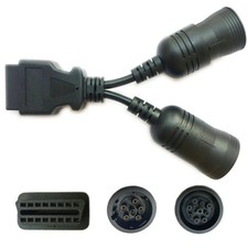 Heavy Duty 6Pin 9Pin J1708 J1939 OBD Diagnostic Adapter Cable for Trucks