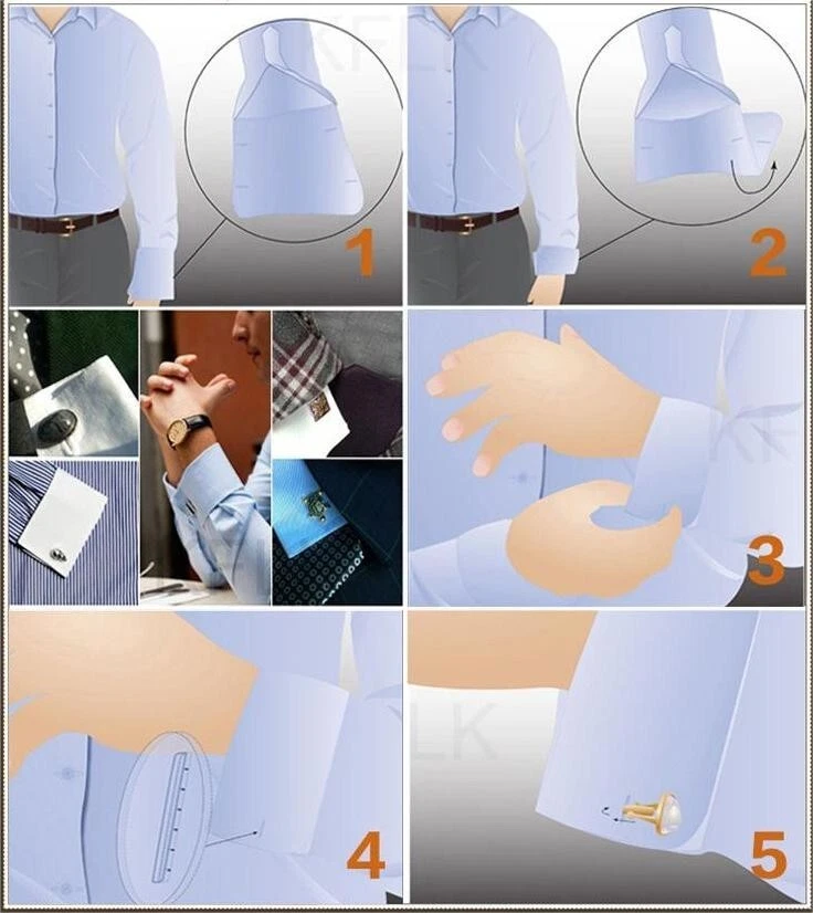 Hombres Gemelos Púrpura Cristal Camisa Francesa Circonita Boda Fiesta-Gemelos🎁Regalo Foto 4 de 4