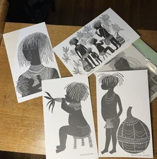 Design Heidi Lange Oversized Postcard Collection of 20 East African People Scene