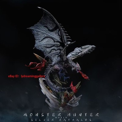 Edge Studio Monster Hunter Silver Rathalos 11.8in Limited Edition Statue Figure