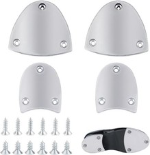 1 Pair Metal Heel Plates, Sole Heel Guard Repair Pads, Heel Plates with Screw...