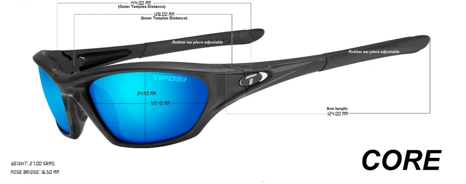 Tifosi Core, blanco mate con lentes polarizadas de humo #0200501251 Foto 3 de 4