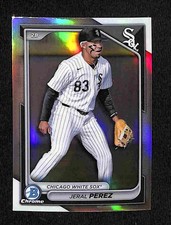 2024 Bowman Draft - Jeral Perez Chrome Refractor #BDC-154 White Sox