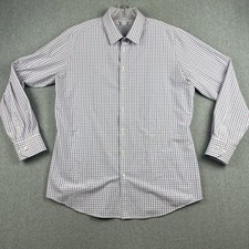 Mizzen Main Shirt Mens XL Trim Fit Button Up Long Sleeve Stretch Performance