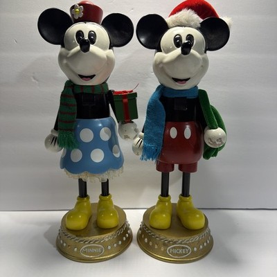 Vintage Nutcrackers Christmas Mickey & Minnie Mouse Disney 2009 Wood 14 