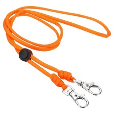 Neck Lanyard with 2 Swivel Hooks Lanyards Adjustable Keychains Orange