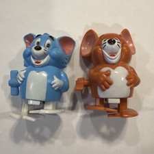 Marx Toys Wind Up Walking Tom Jerry Cartoon MGM c1970 s VTG Working