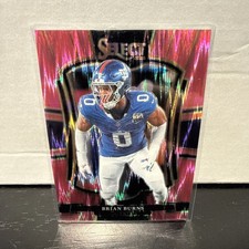 Brian Burns Rookie RC #194 2025 Panini Select Pink Prizm Shock New York Giants
