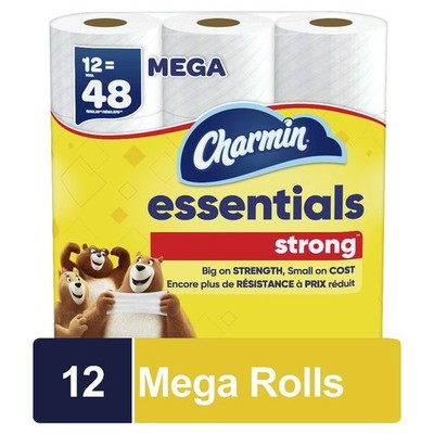 Extra Strong Toilet Paper 12 Mega Rolls 429 Sheets Per Roll