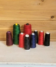 Vintage Lot of 9 Sewing Machine Thread Spools