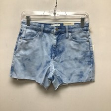Universal Thread Womens Jean Shorts Blue Frayed Hem Pockets High Rise 2/26 New