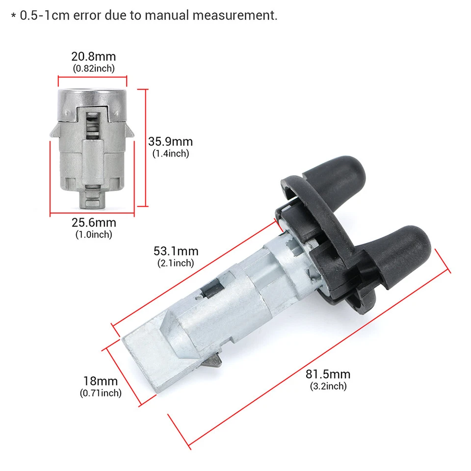 Chave de ignição cilindro com 2 chaves trava de porta para 1999 Chevrolet Silverado 1500 - Imagem 3 de 4