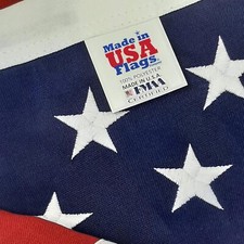 Made In Usa Heavy-duty Size 3X5 American Flag, Commercial Grade Polymax Polyeste