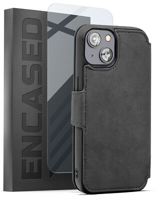 iPhone 14 Wallet Case with Card Holder, Folio Flip Kickstand Case