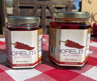 Morelita Salsa Gourmet, Grapeseed Oil Based Salsa. Salsa Macha. 6.7oz and 8.6oz
