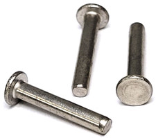 1/8" x 3/4" Flat Solid Rivet Stainless Mil Spec Airplane Rivets, USA - 100 PCS