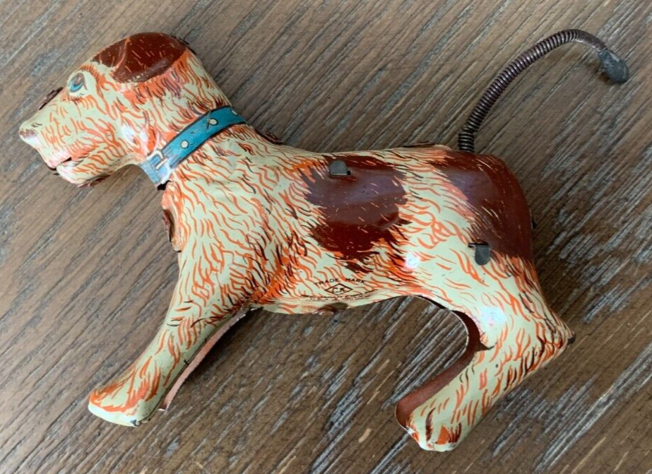 Rare 1940's Kuramochi WindUp Tin Dog Spinning Tail 4.5 Inch eBay