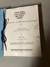 Pratt Whitney Combined Maintenance Manual PT6-A PT6A-20 PT6B-9 Engines