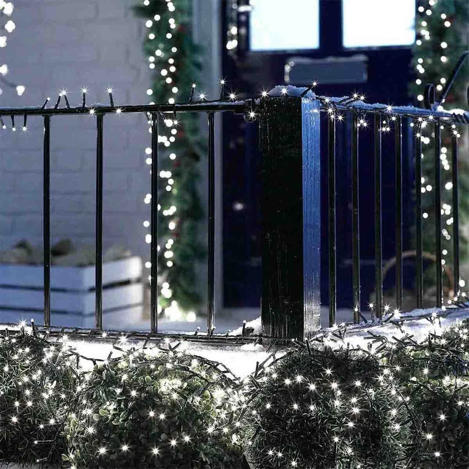100 LED Solar Powered String Fairy Lights Outdoor Garden Wedding Party Xmas - Image 2 of 4
