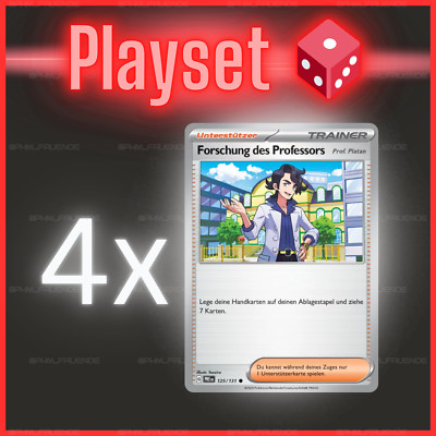 4x Forschung des Professors 125/131 PRE  NM  Deutsch  Playset Prof. Platan