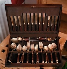 vintage cutlery set in box