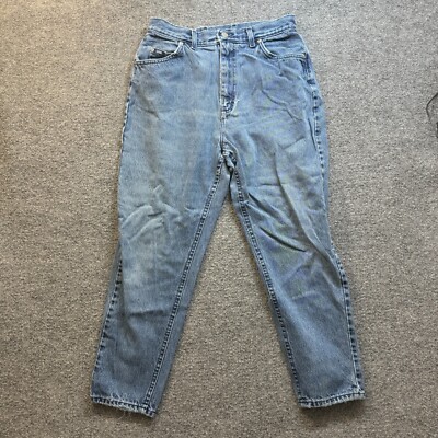 Lee Boyfriend Jeans Womens 14 Petite Blue Denim Pleated Front Casual  Vintage