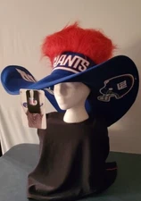 New York Giants -Large Cowboy Hat, with Red Flair Hair