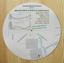 Morch Moerch DP-6 12" / DP-8 12" / UP-4 12" Tonearm Alignment Protractor