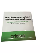 ✅ Cricket Wireless 3-in-1 SIM Card Kit - Prepaid Incluyed $60